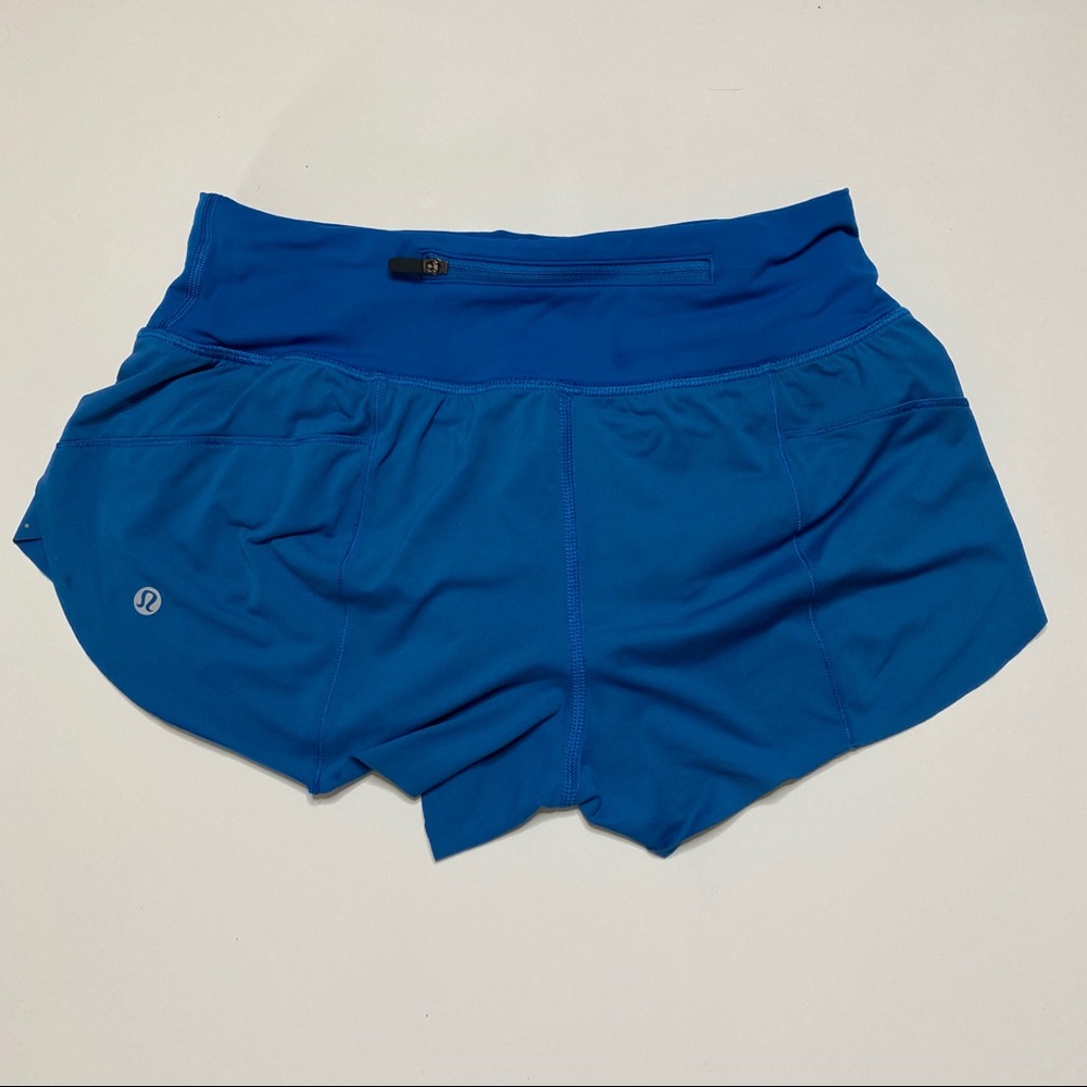 Lululemon Chase Me Blue Reflective Shorts 2.5" 2 - Picture 6 of 8